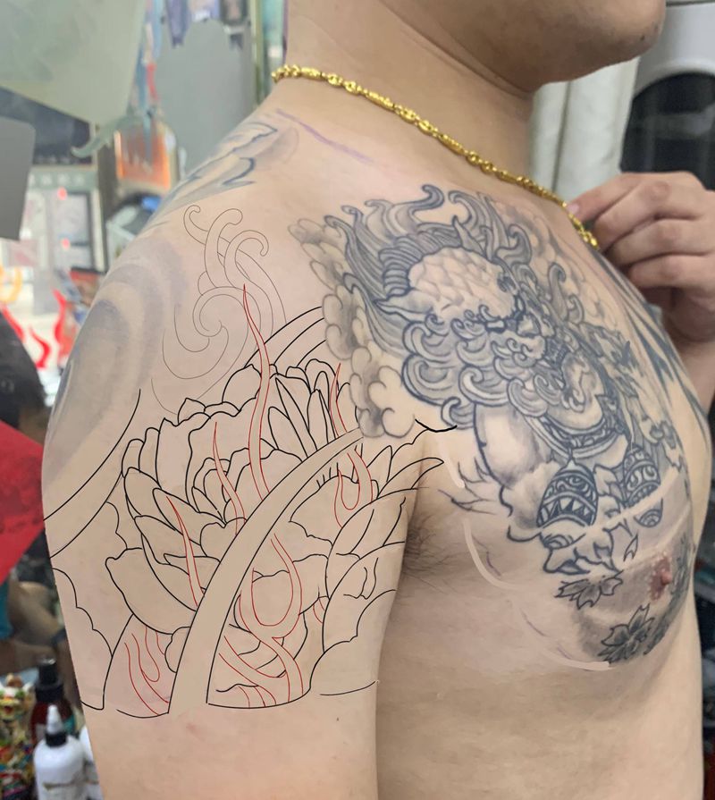 半甲接图纹身图片_手臂纹身图案