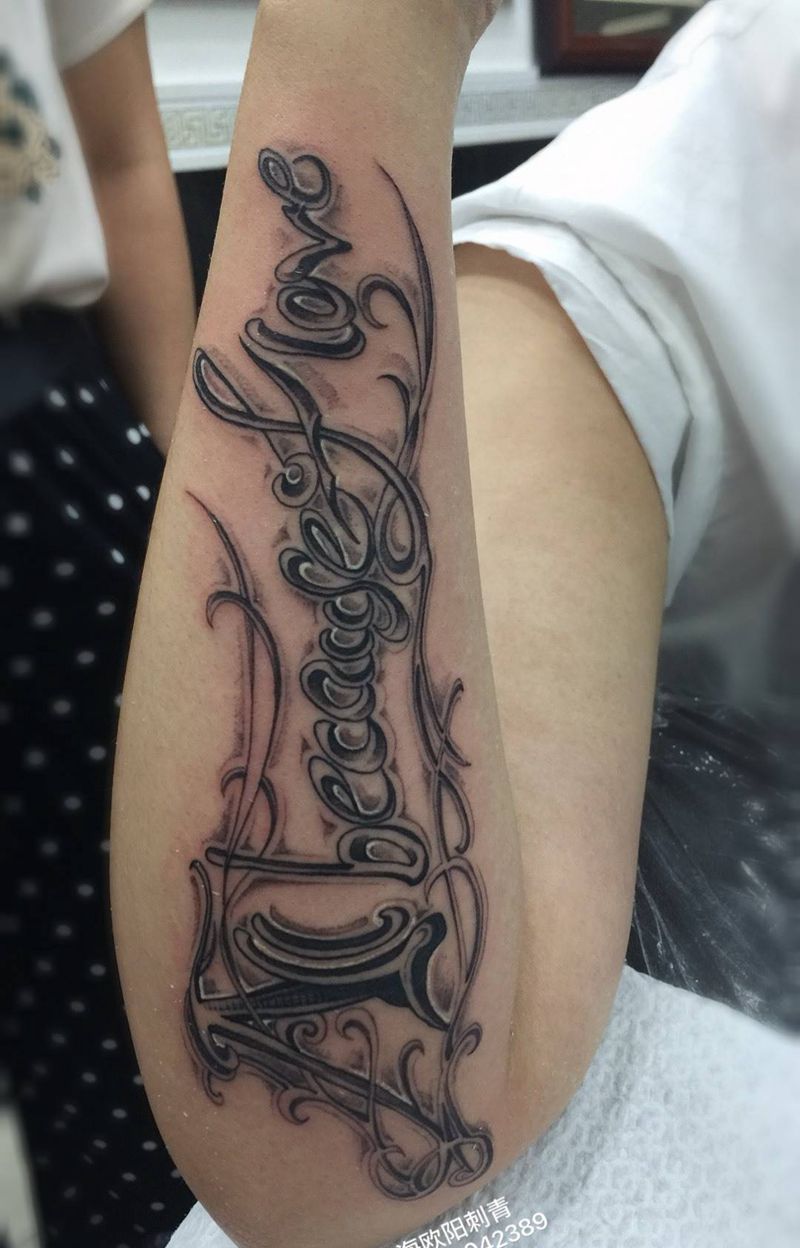 花体字纹身图片