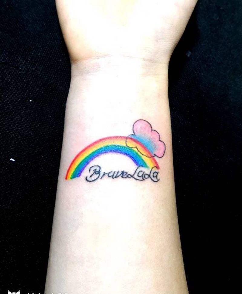 彩虹纹身图片