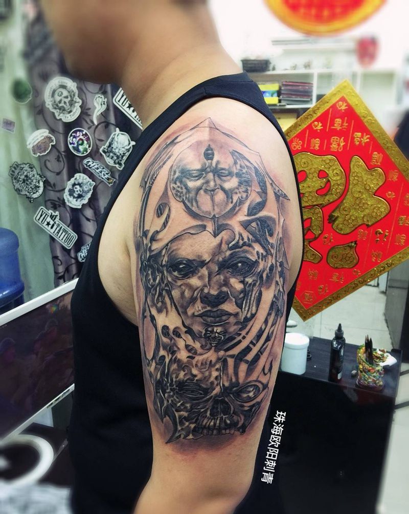 欧美鬼怪纹身图片