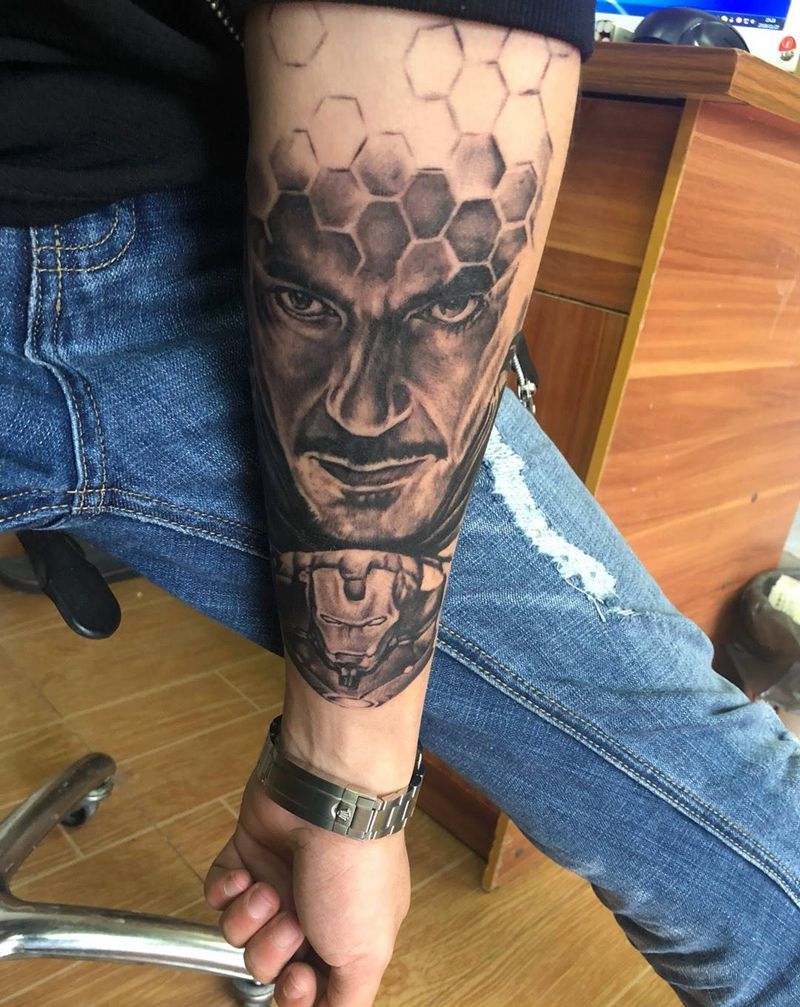 钢铁侠纹身图片