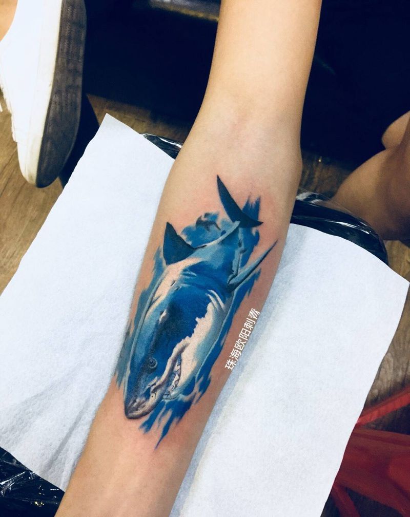 鲨鱼纹身图片