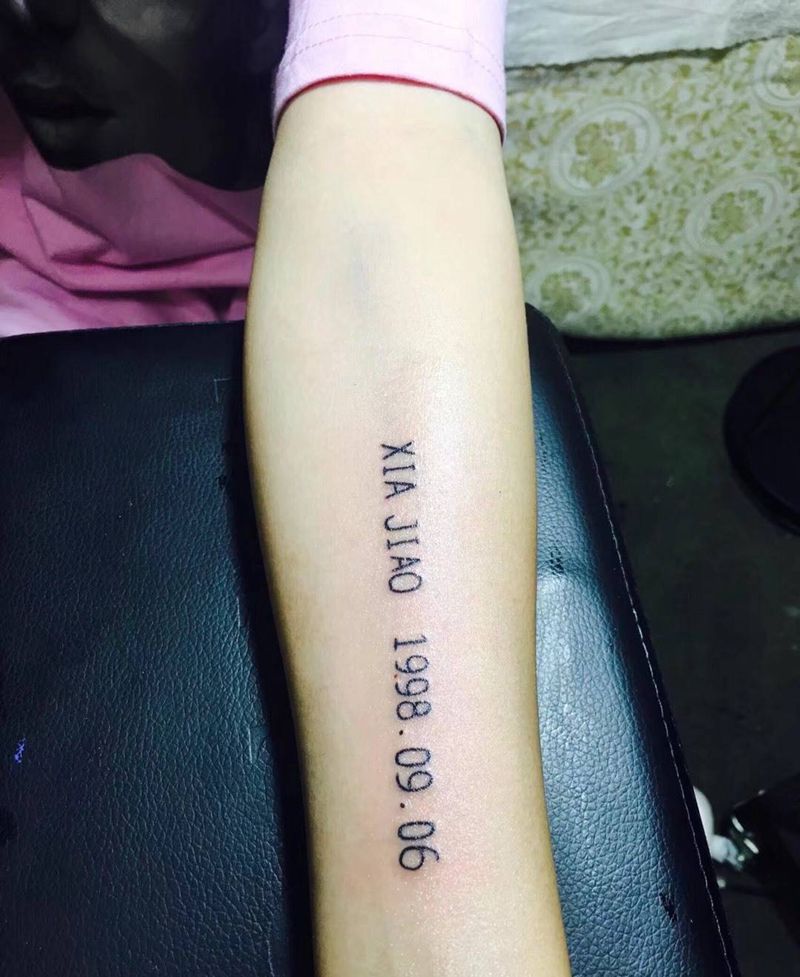 英文数字纹身图片