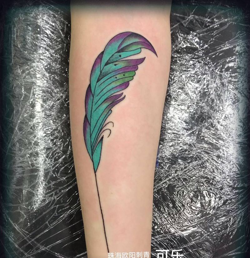 羽毛纹身图片