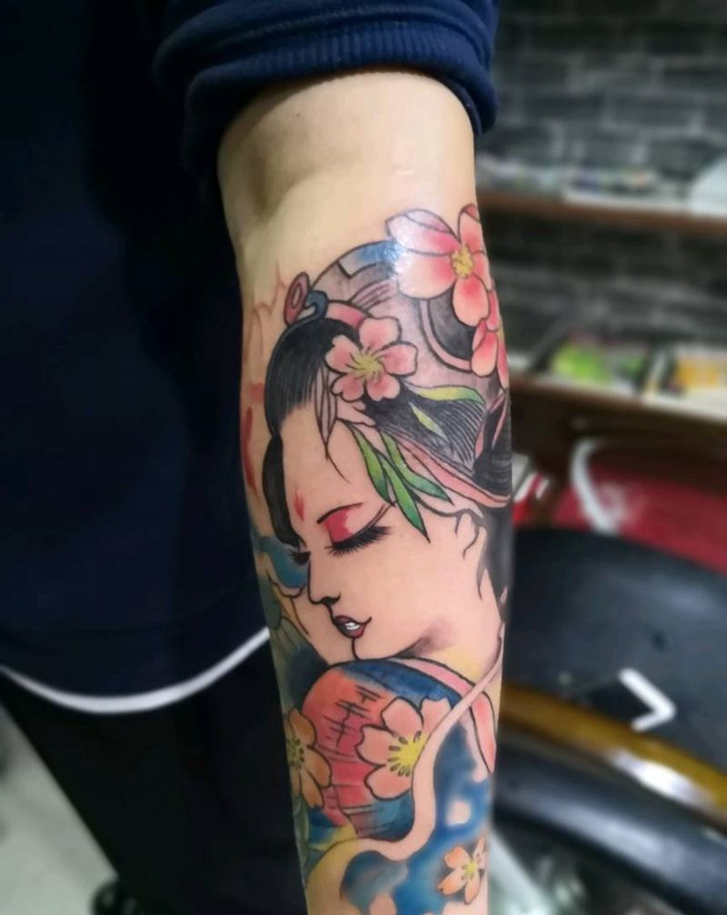 仕女图纹身图片