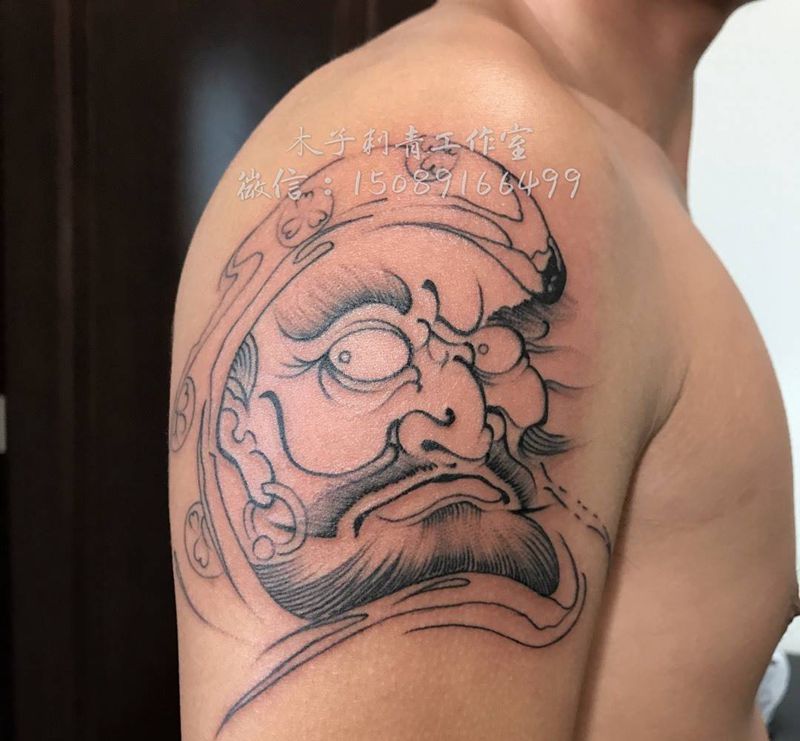 达摩祖师爷纹身图片