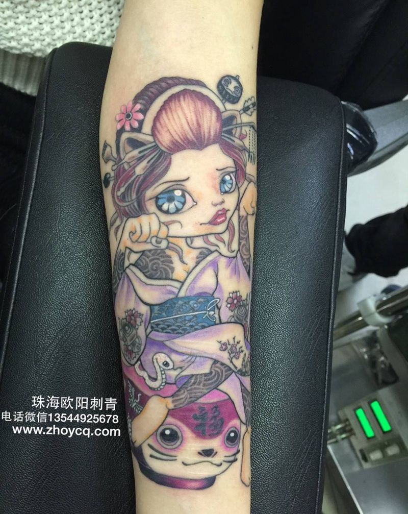 幸运女神纹身图片