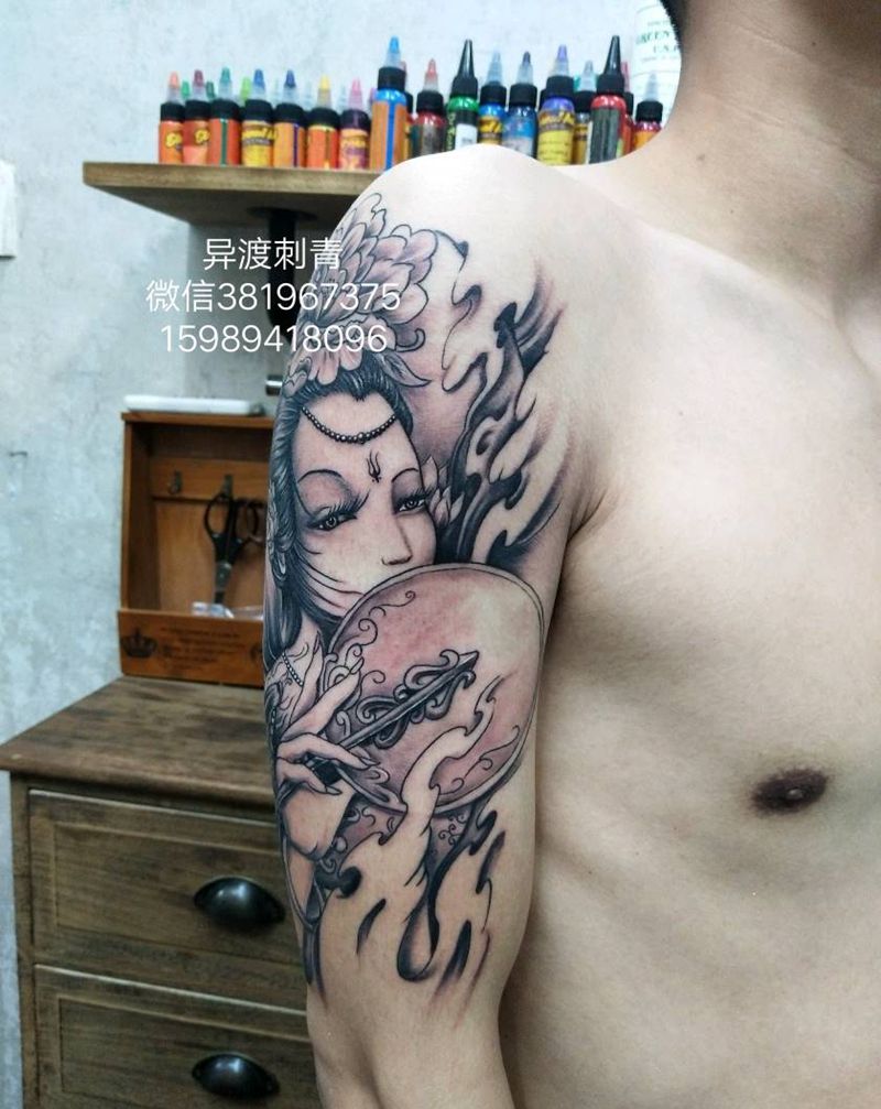 艺伎纹身图片