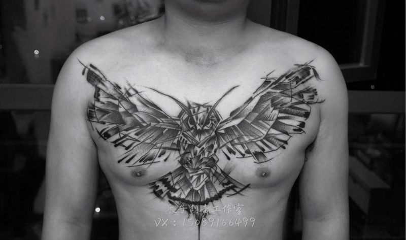 猫头鹰纹身图片