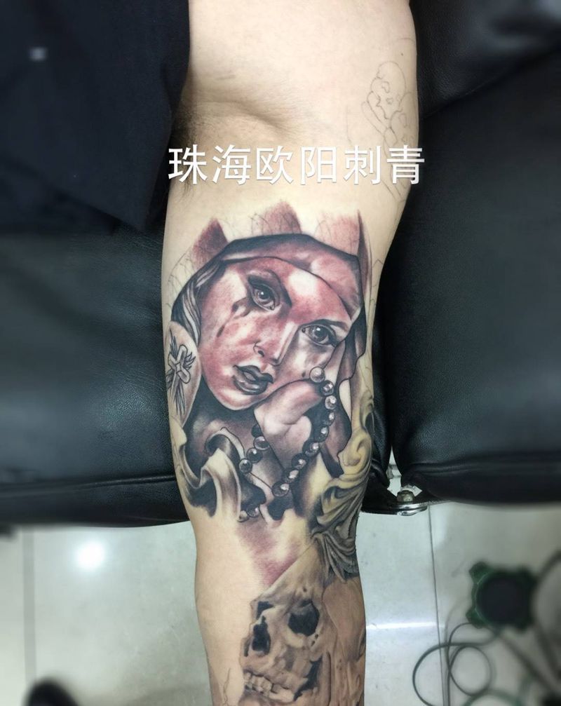 修女纹身图片