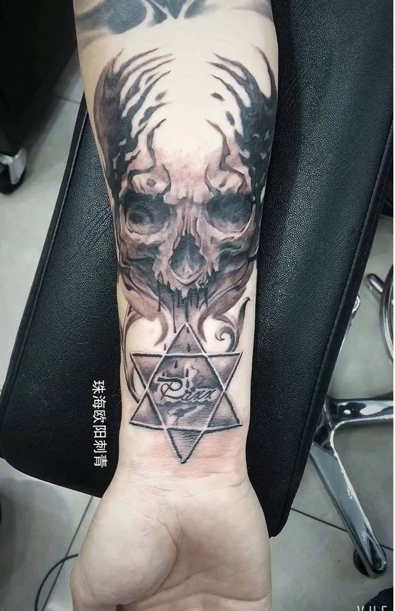骷髅纹身图片