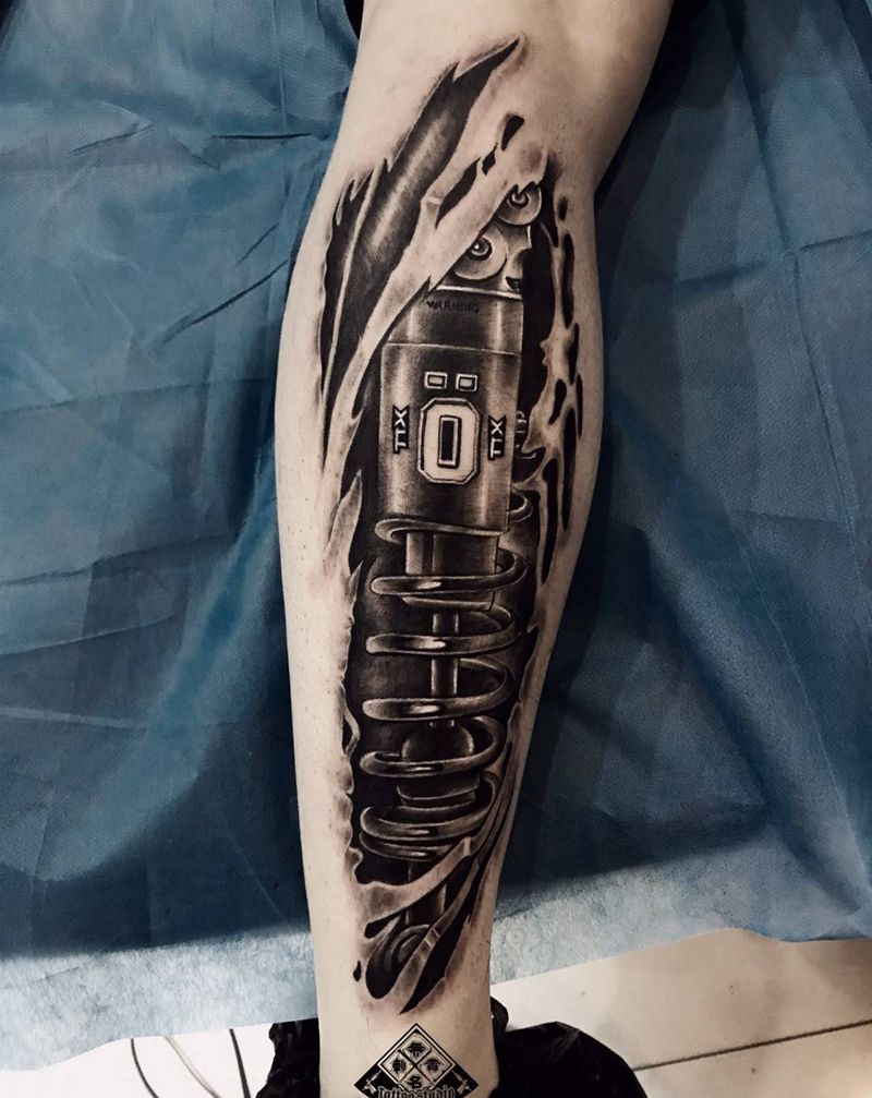 机械纹身图片
