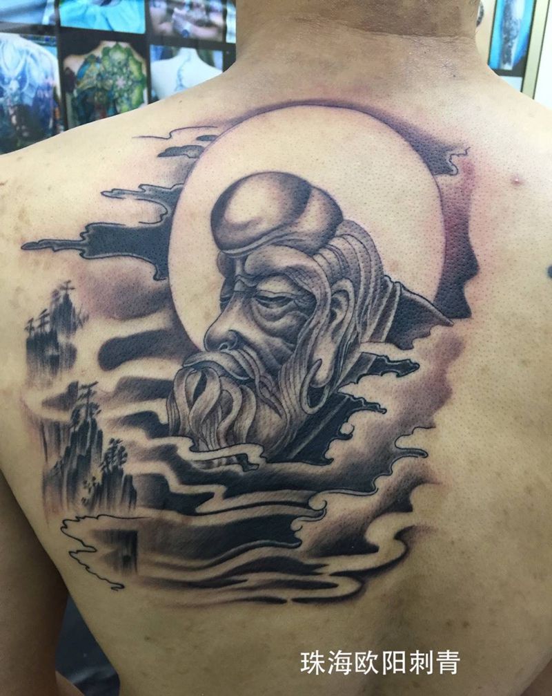 达摩纹身图片