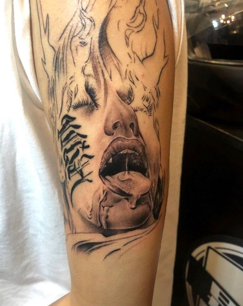 欧美写实人像纹身图片_手臂欧美写实纹身图案