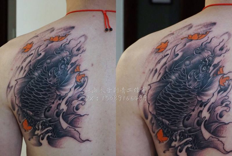 吉祥锦鲤纹身图片