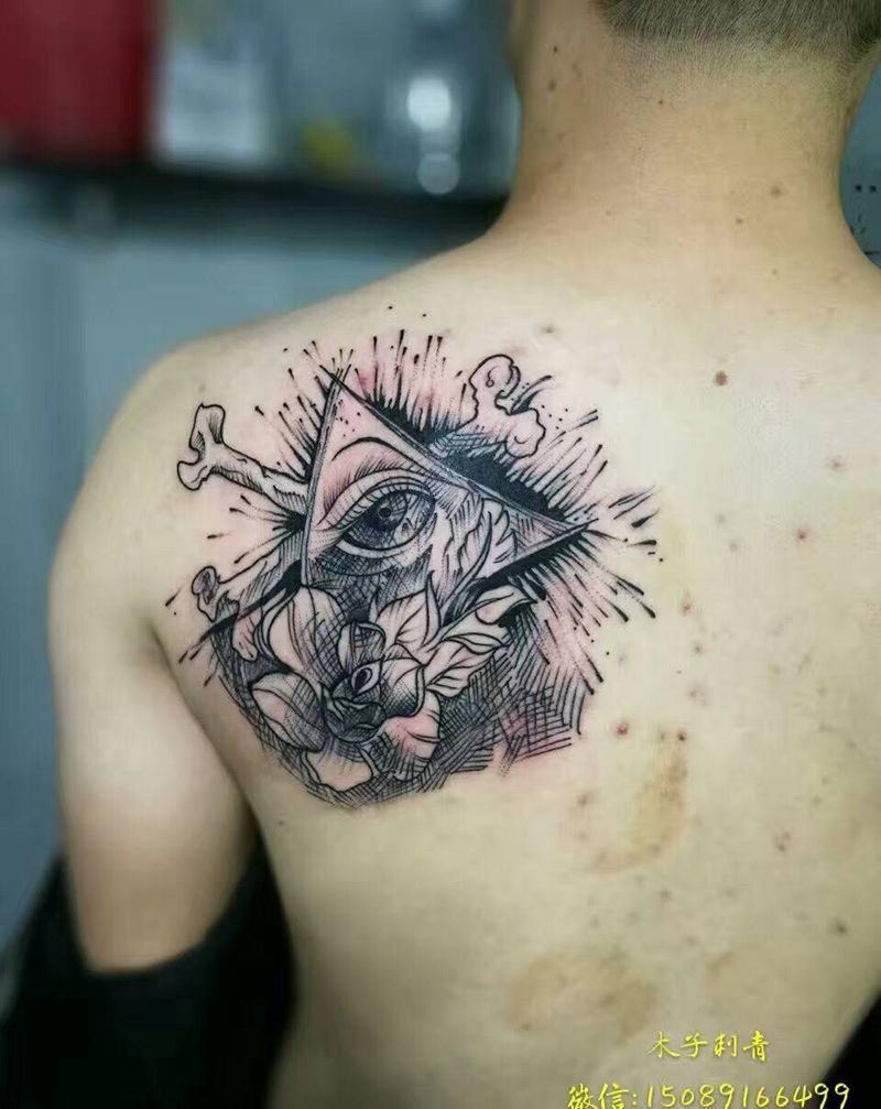 简写速写风格纹身图片