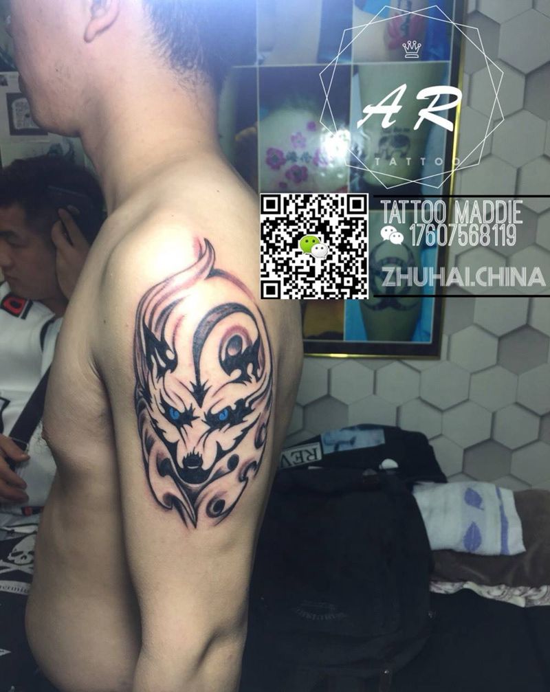 手臂图腾纹身图片_成品手臂图腾纹身图案