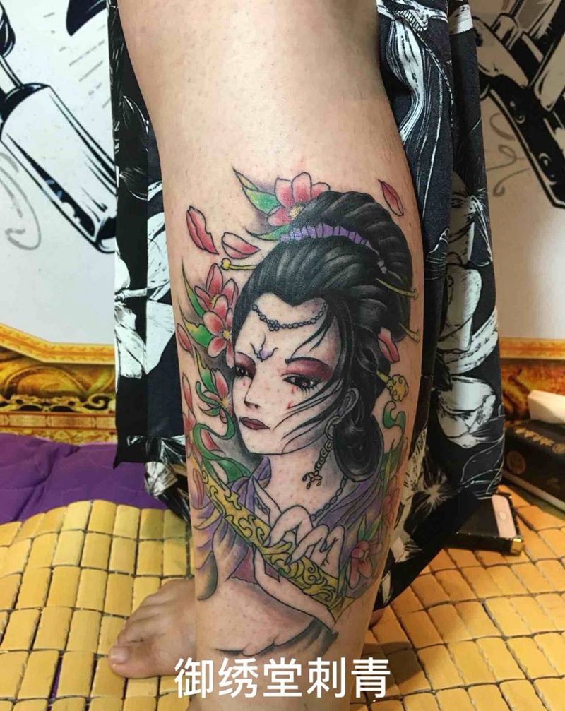 艺妓纹身图片