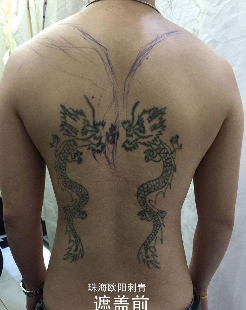 翅膀  遮盖作品纹身图片