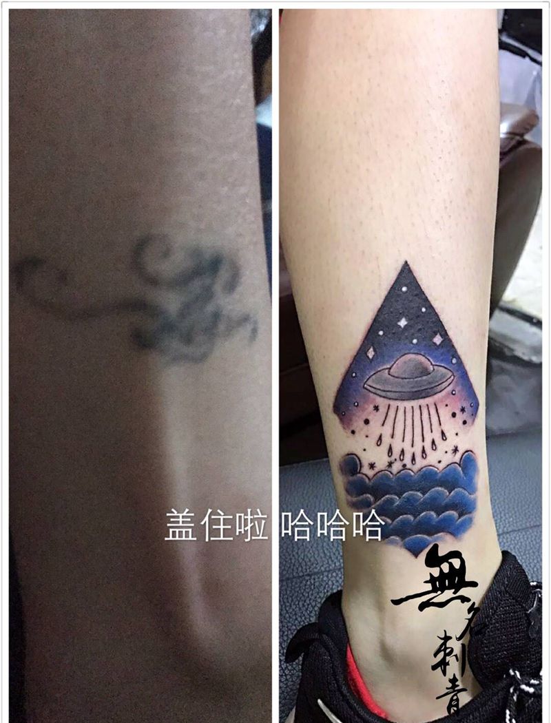 遮盖纹身图片