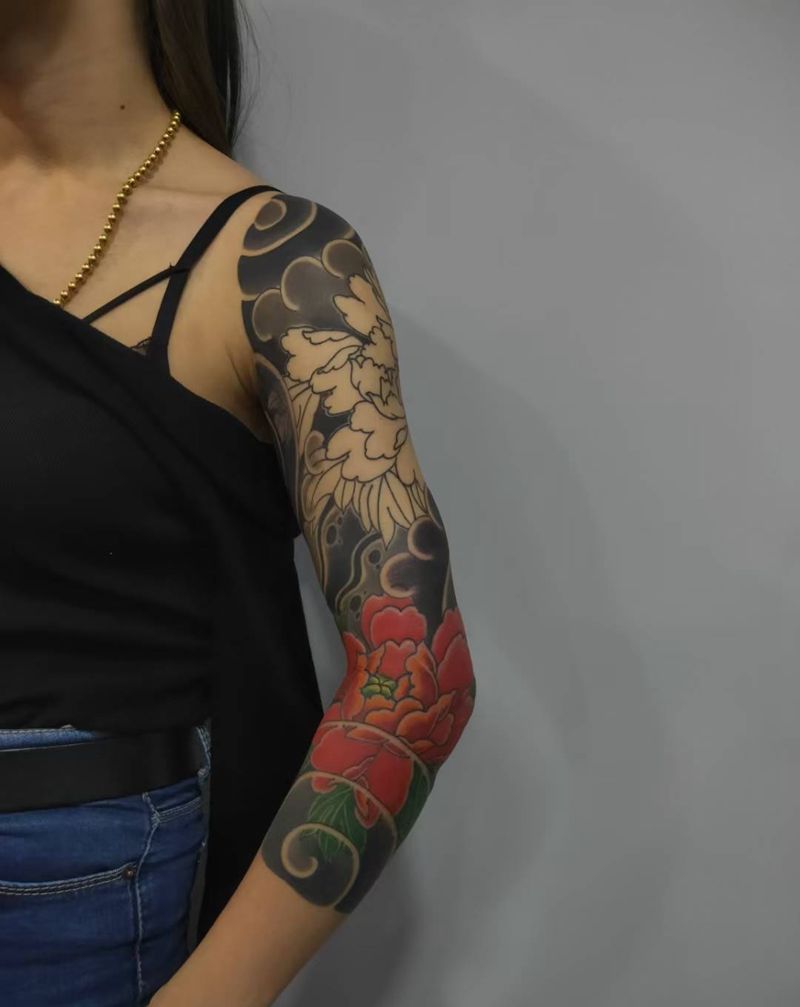 和风传统纹身图片_手臂老传统纹身图案