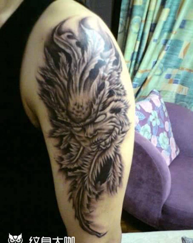 鬼武士盖图纹身图片