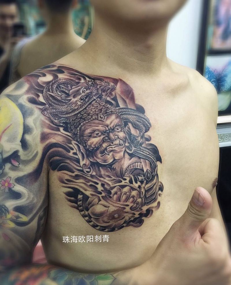 不动明王纹身图片