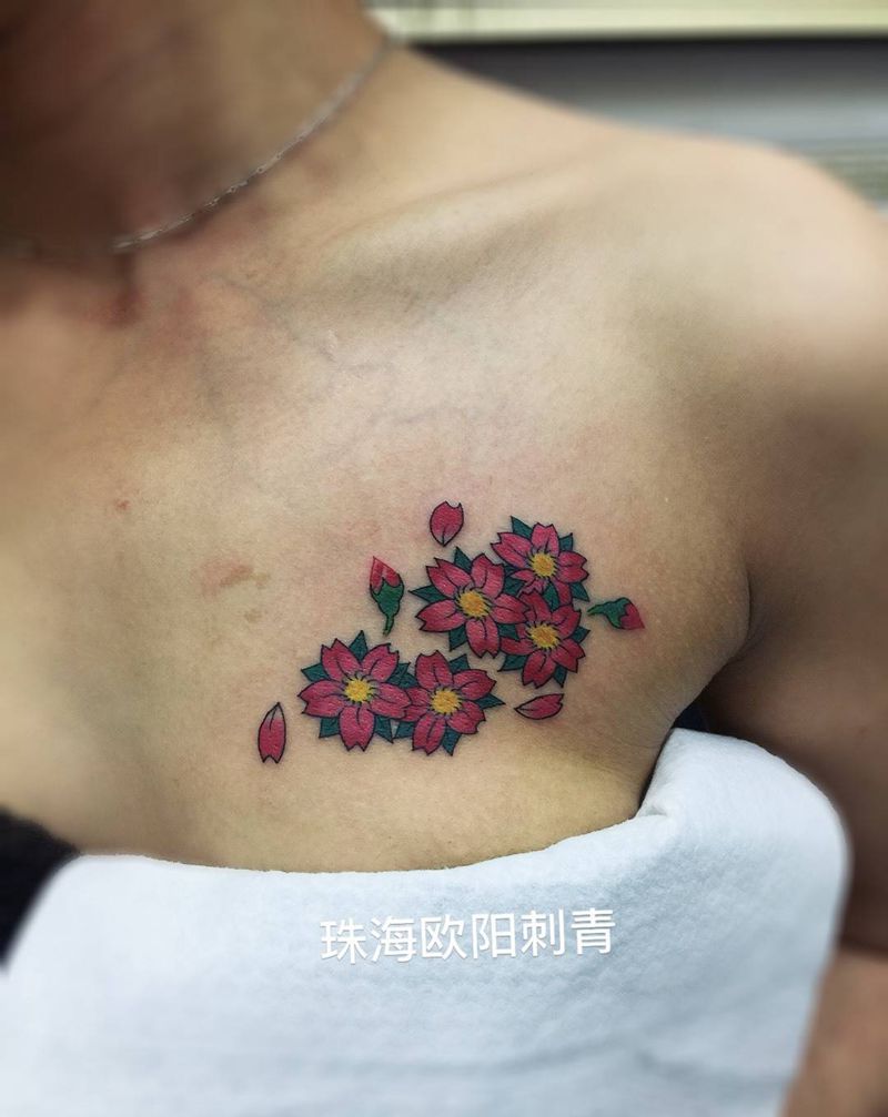 樱花纹身图片