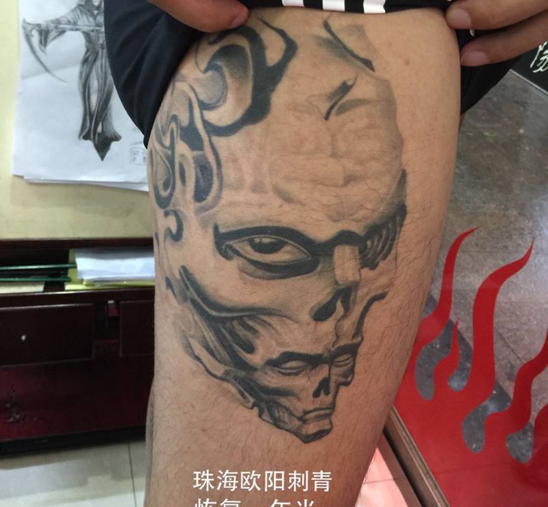 鬼头纹身图片