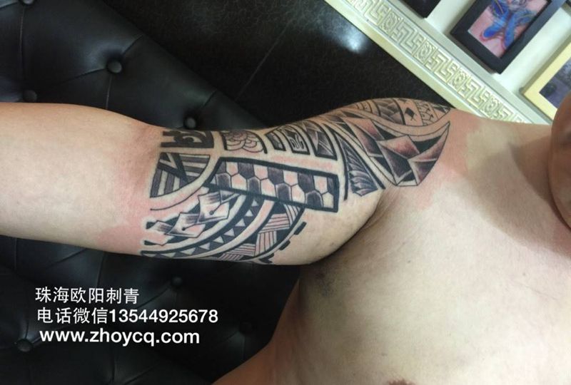 部落图腾纹身图片_成品手部图腾纹身图案