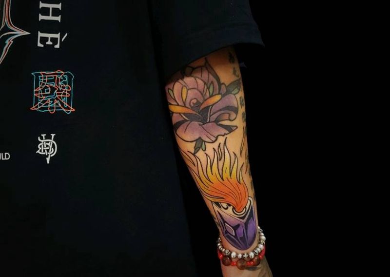 school纹身图片_手臂手部New School纹身图案