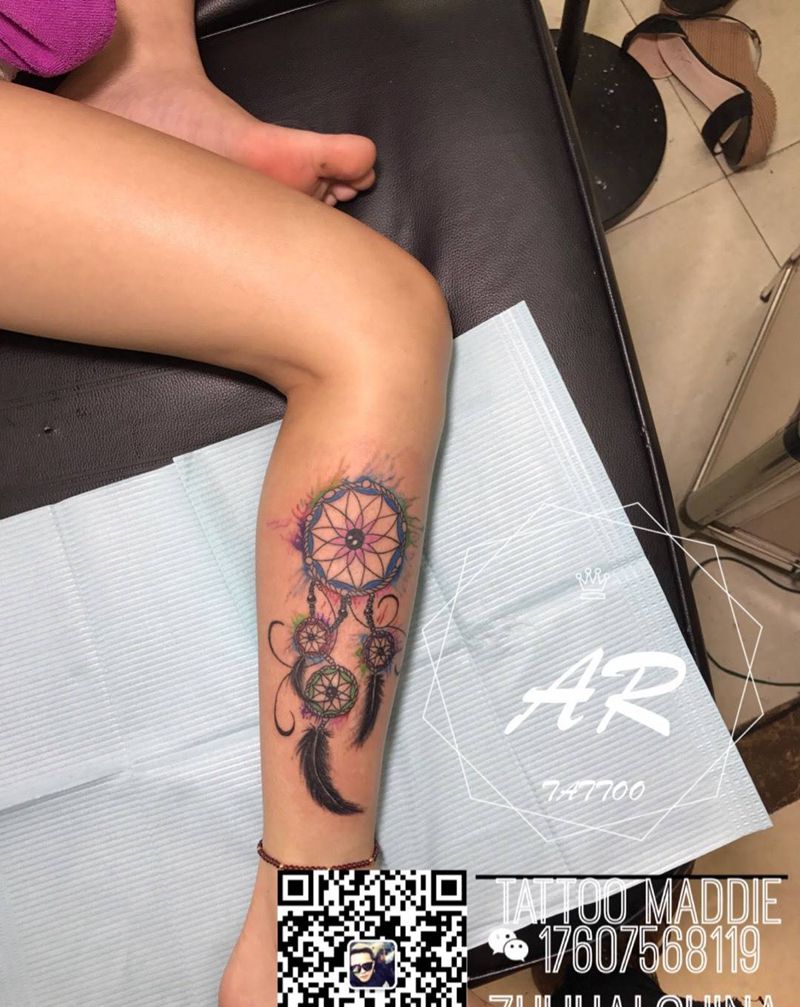 捕梦网纹身图片