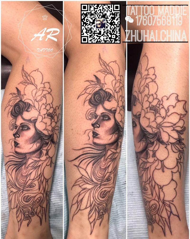 欧美人物！未完纹身图片