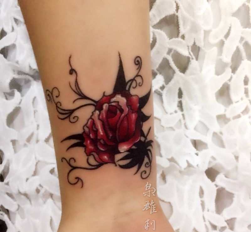 玫瑰纹身图片