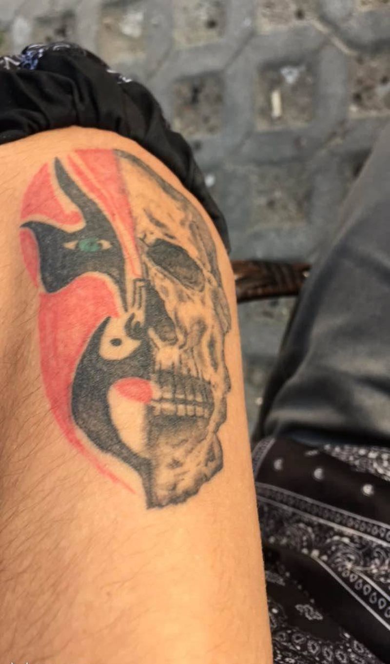 【正义与邪恶并存】改图纹身图片_成品手臂传统鬼神纹身图案