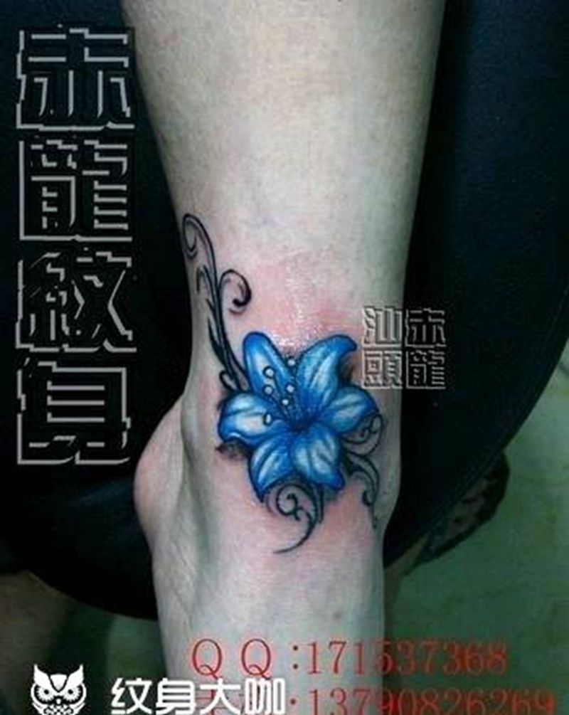 花---疤痕覆盖纹身图片