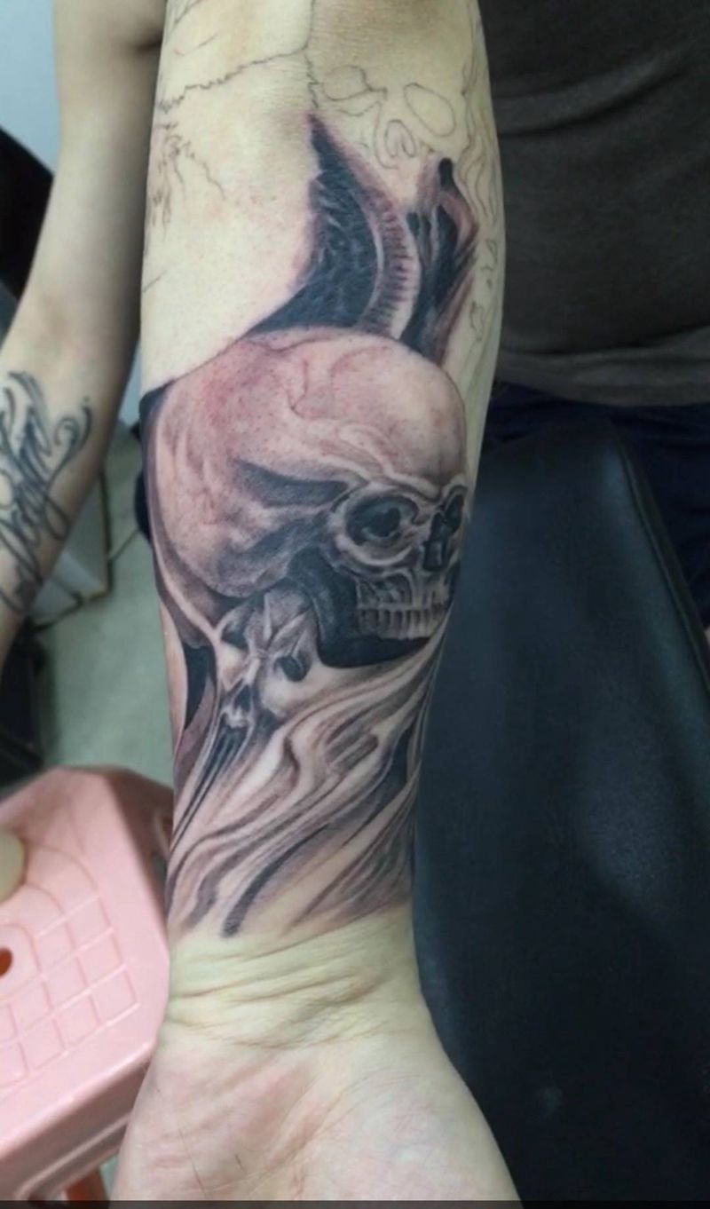 花臂第一部分纹身图片