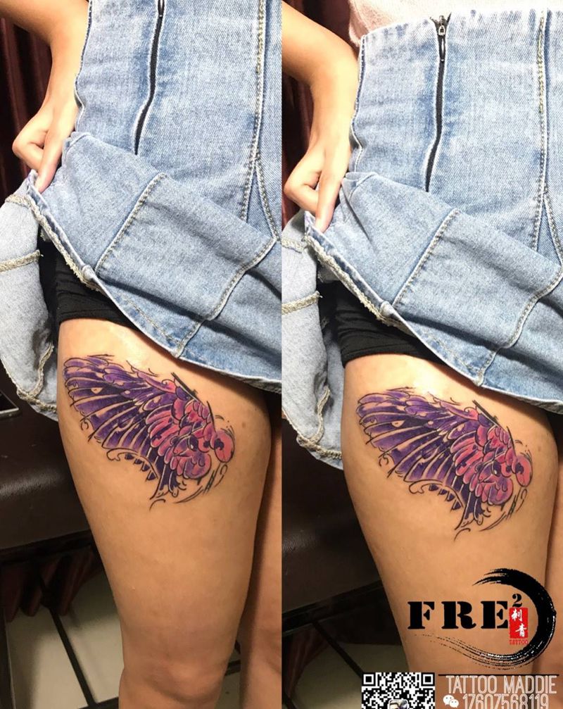 水彩遮盖伤疤，未完纹身图片