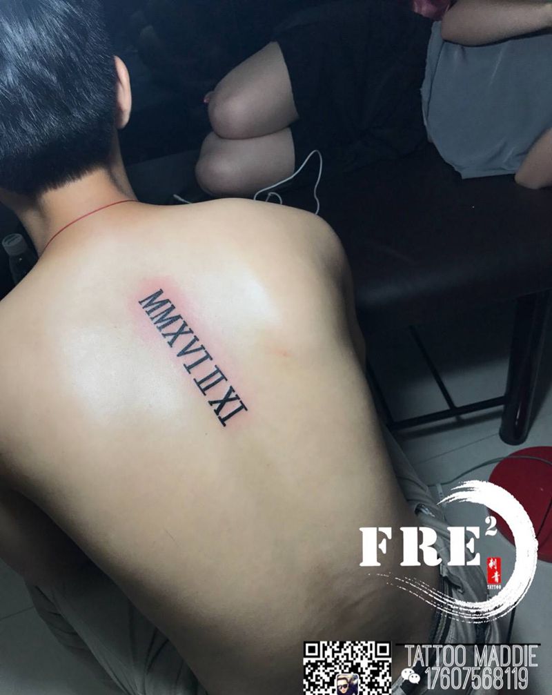 罗马数字纹身图片