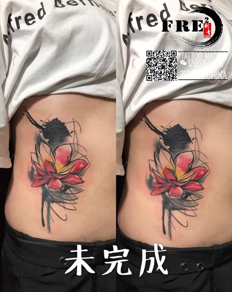 遮盖未完成纹身图片