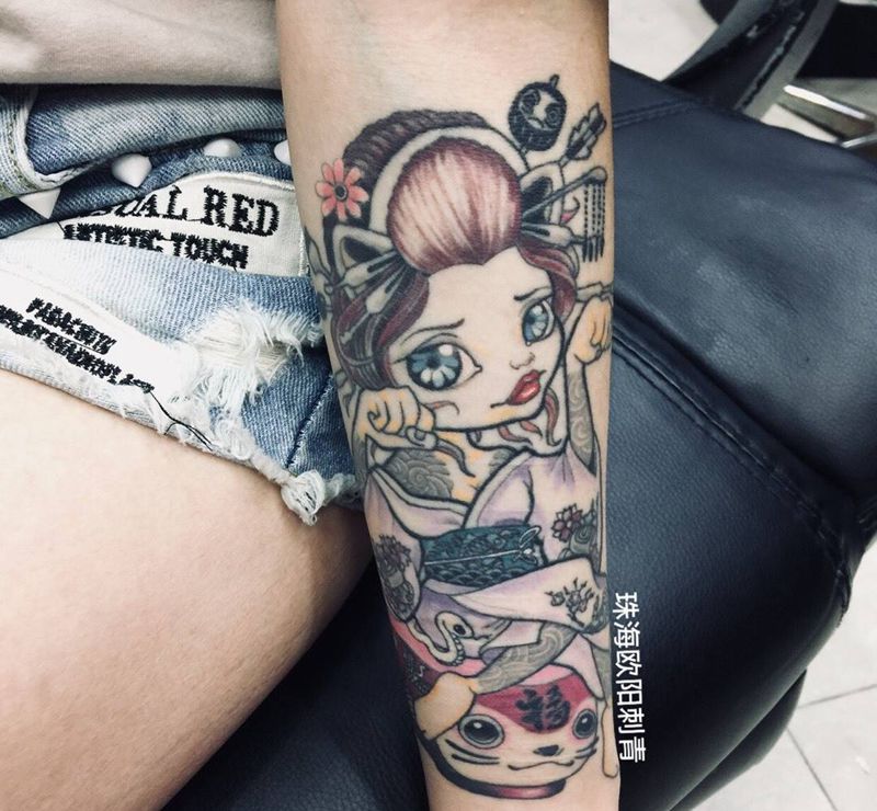 幸运女神纹身图片