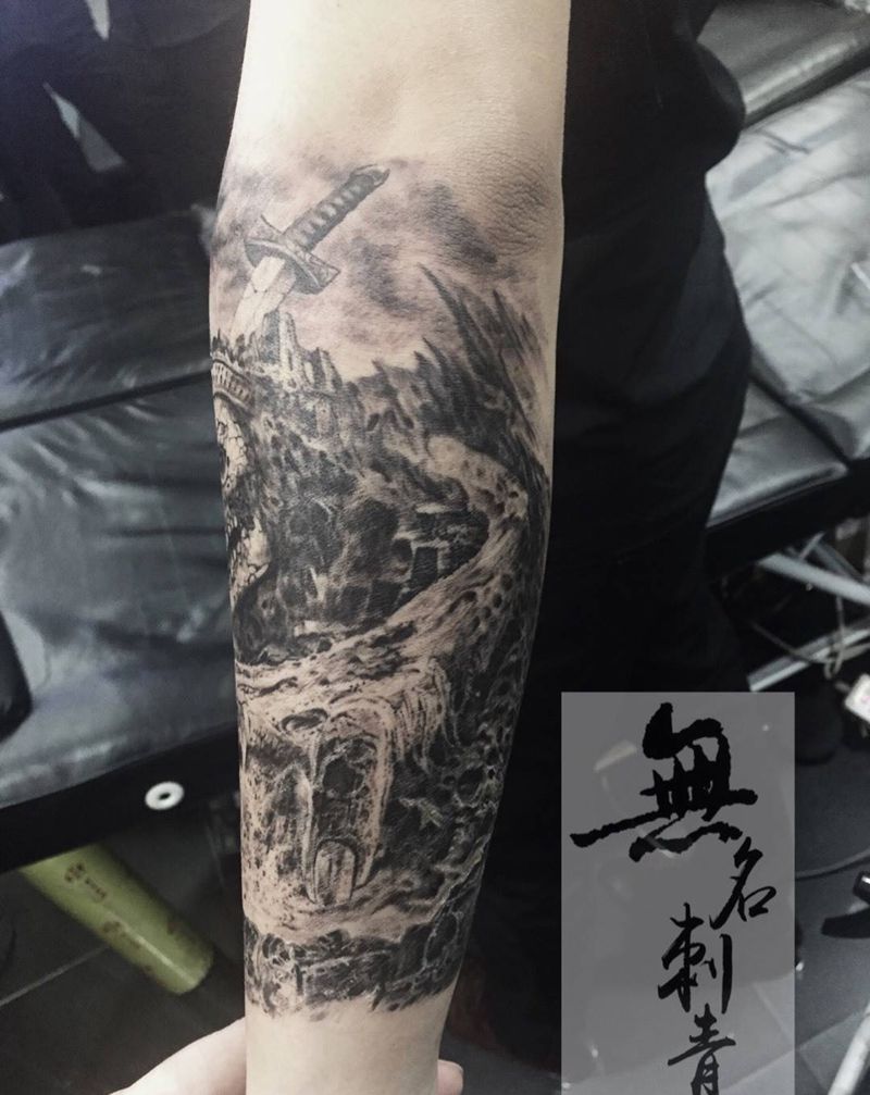 欧美骷髅岛纹身图片