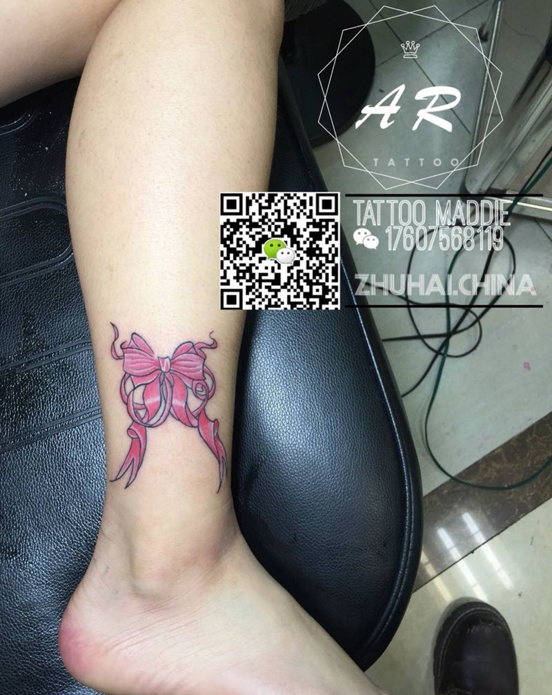蝴蝶结纹身图片