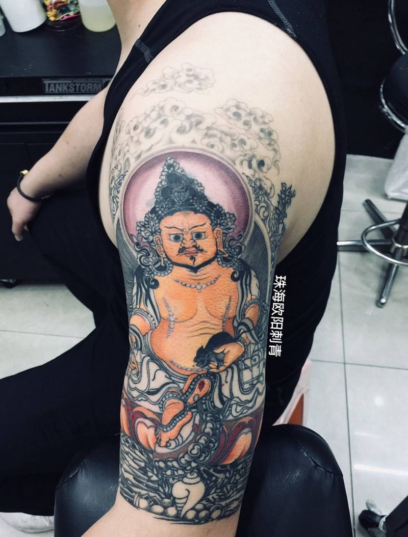 黄财神纹身图片