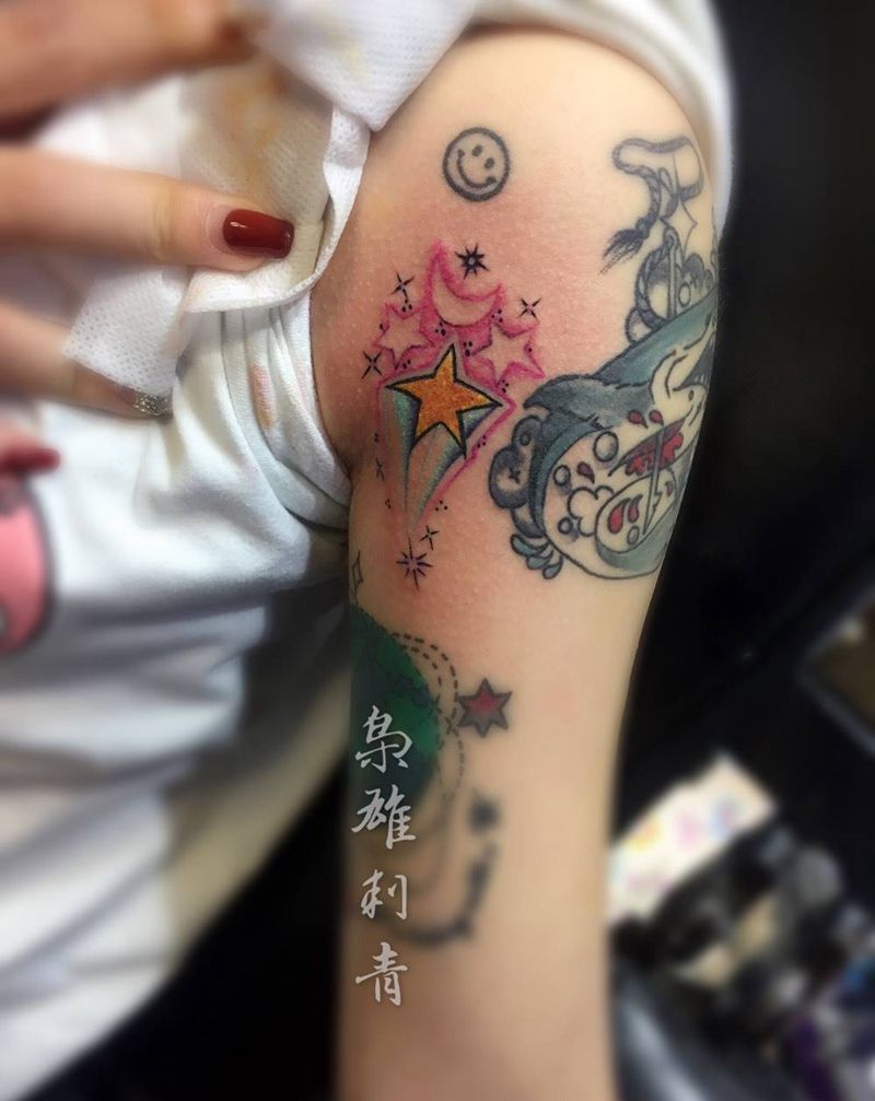 【小清新】纹身图片_成品手臂清新几何纹身图案