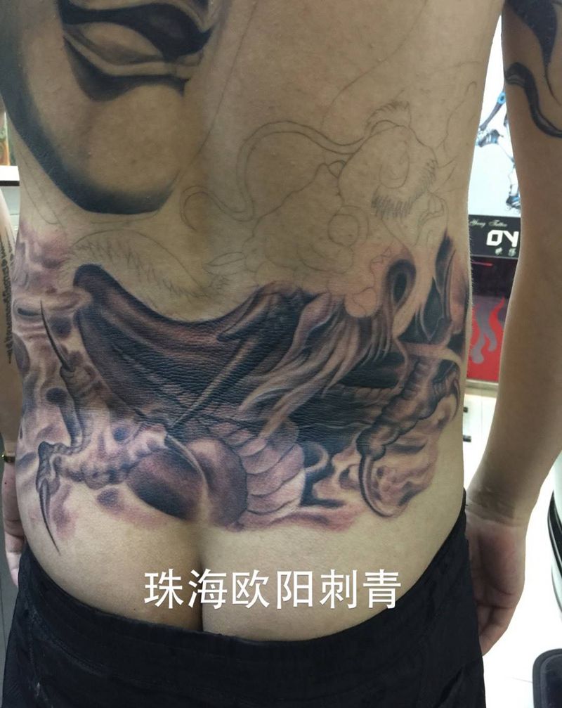 未完成纹身图片