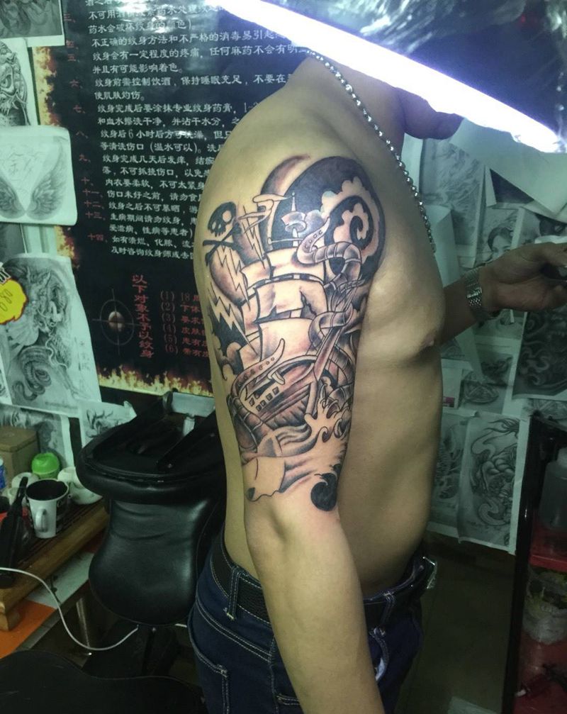 经典大臂纹身纹身图片