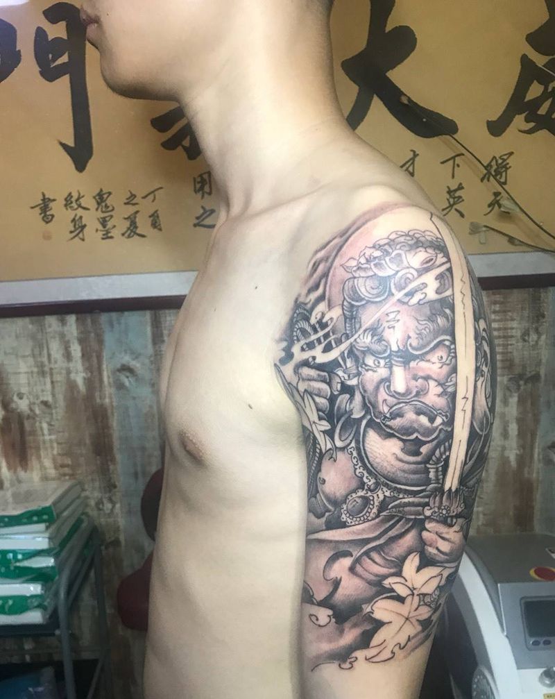 不动明王纹身图片