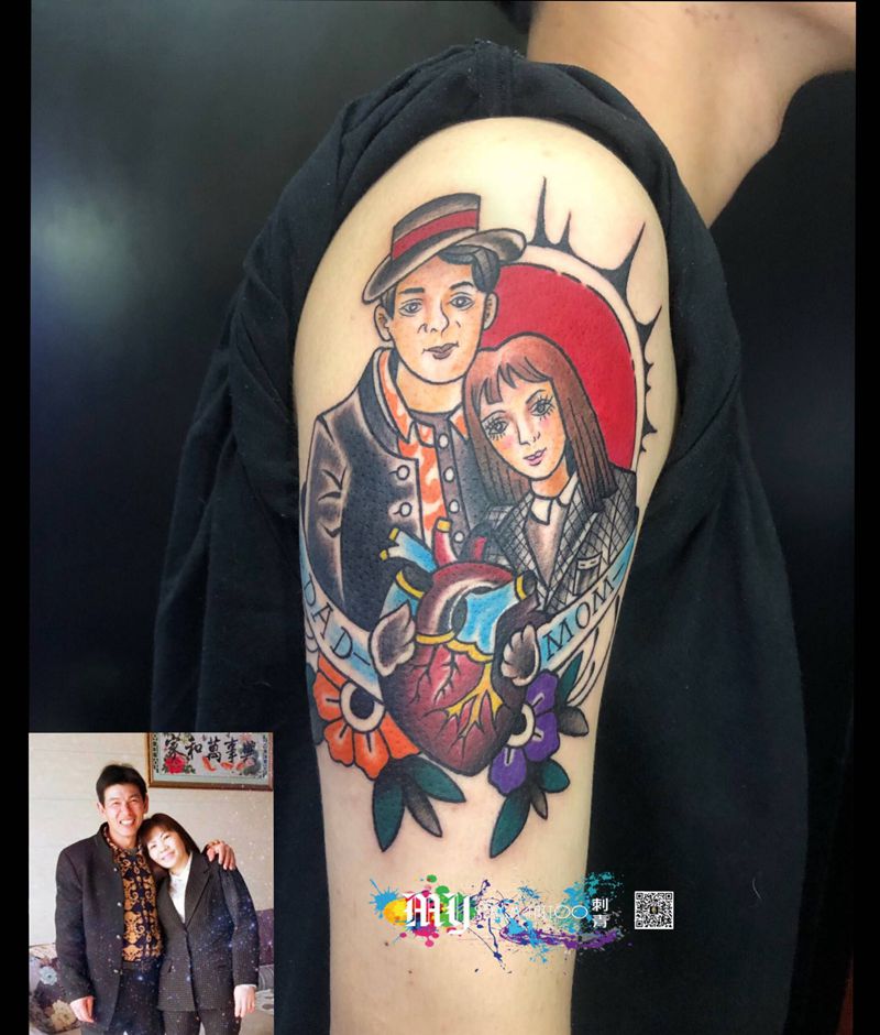 相片纹身纹身图片_手部Old School纹身图案