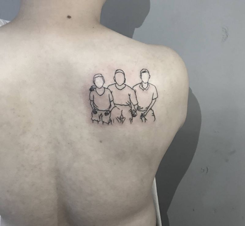 一家人  速写纹身图片_图腾纹身图案